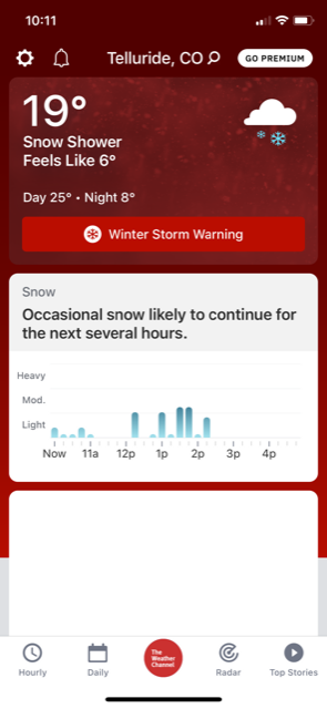 Yes, it does still snow in Telluride header image.