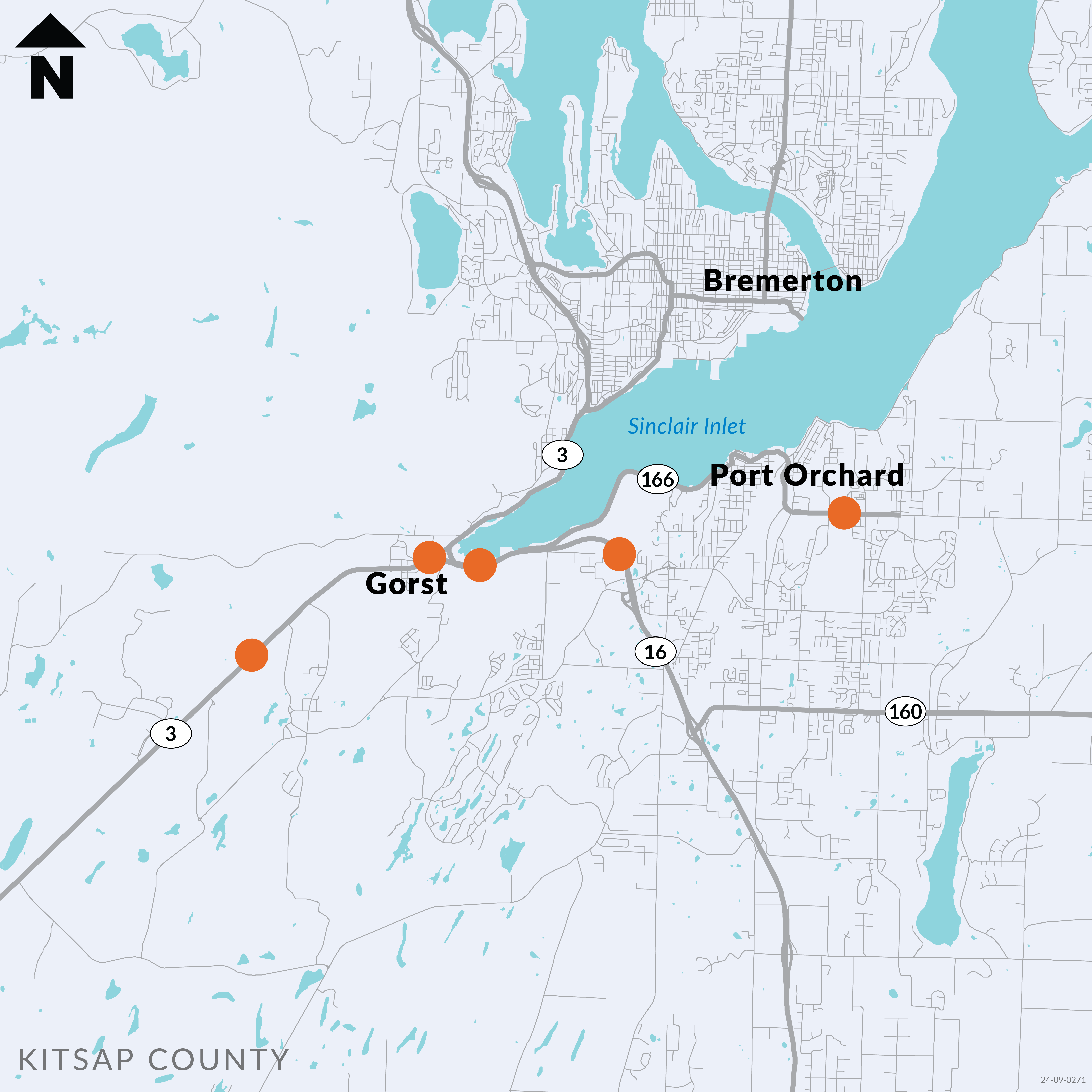 Gorst, WA Construction Site Map