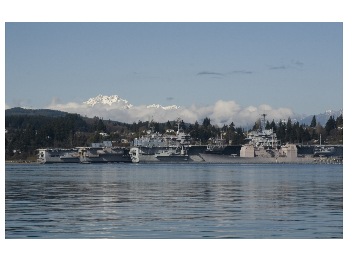 Naval Base Kitsap Olympic Mountains in the Background 