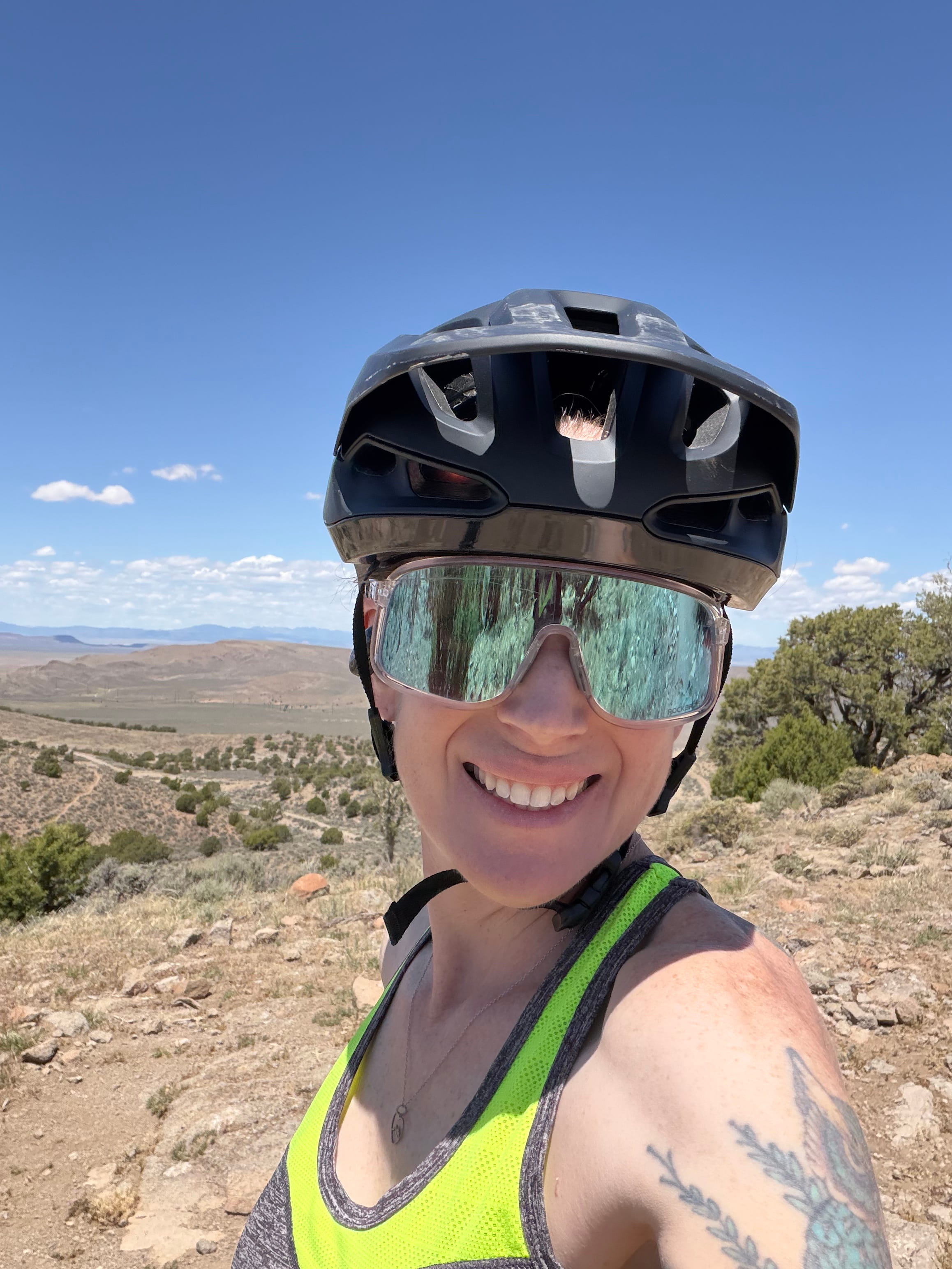 Mountain bike resting on a trail at Three Peaks Recreation Area near Cedar City, Utah