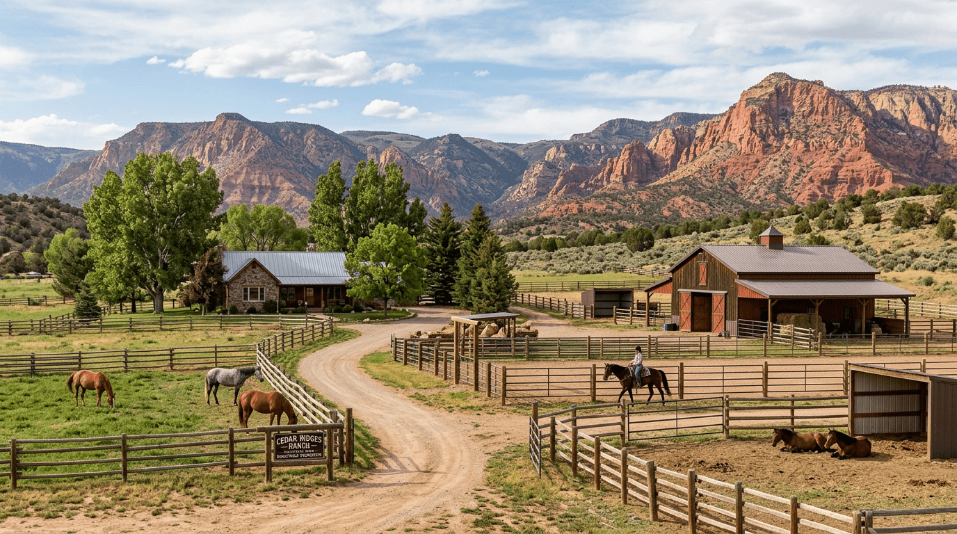 The Complete Guide to Buying Horse Property in Iron County header image.