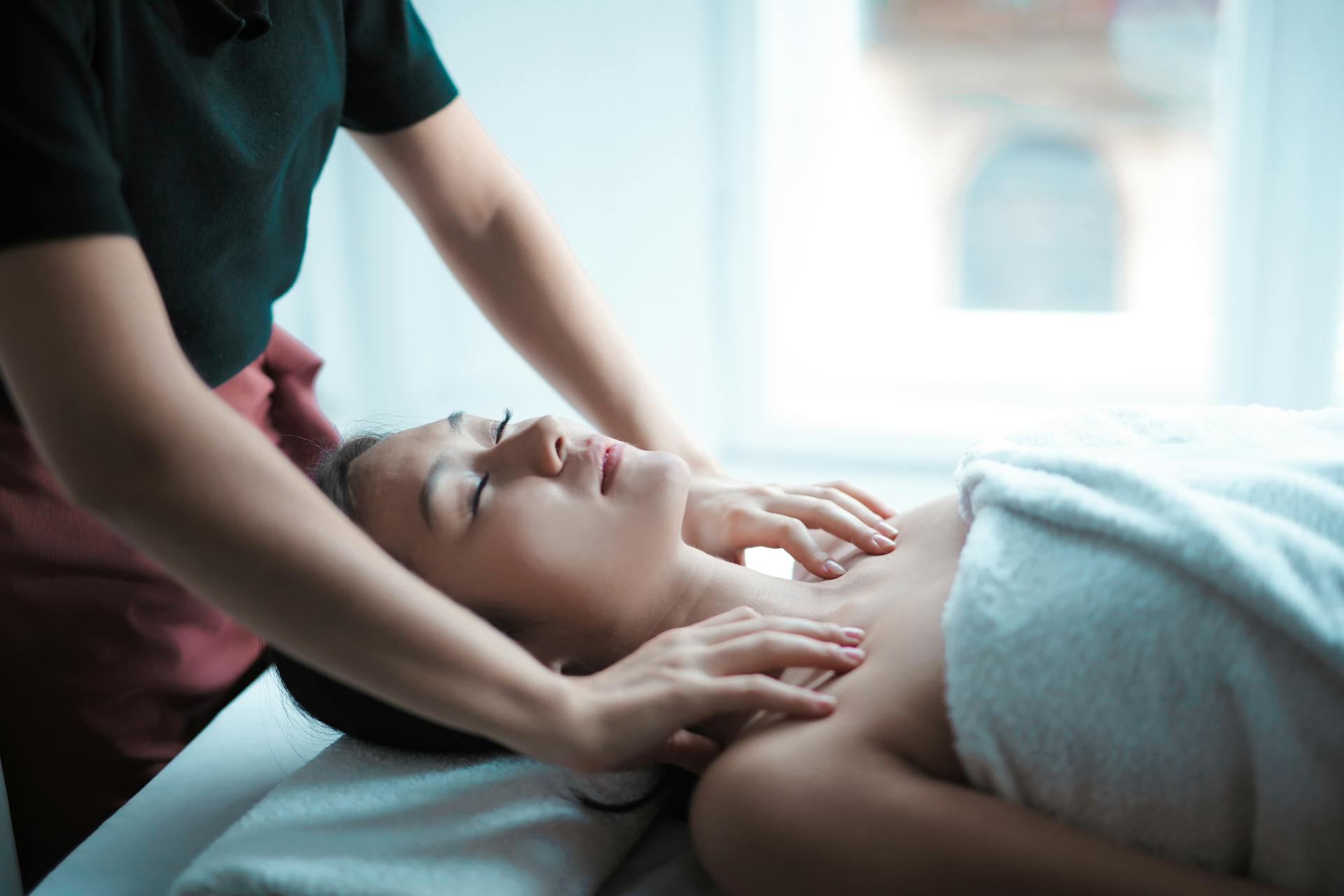 Photo by Andrea Piacquadio: https://www.pexels.com/photo/selective-focus-photo-of-woman-getting-a-massage-3764568/