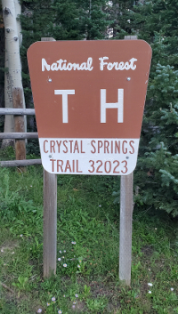 National Forest Trail Sign for Crystal Springs