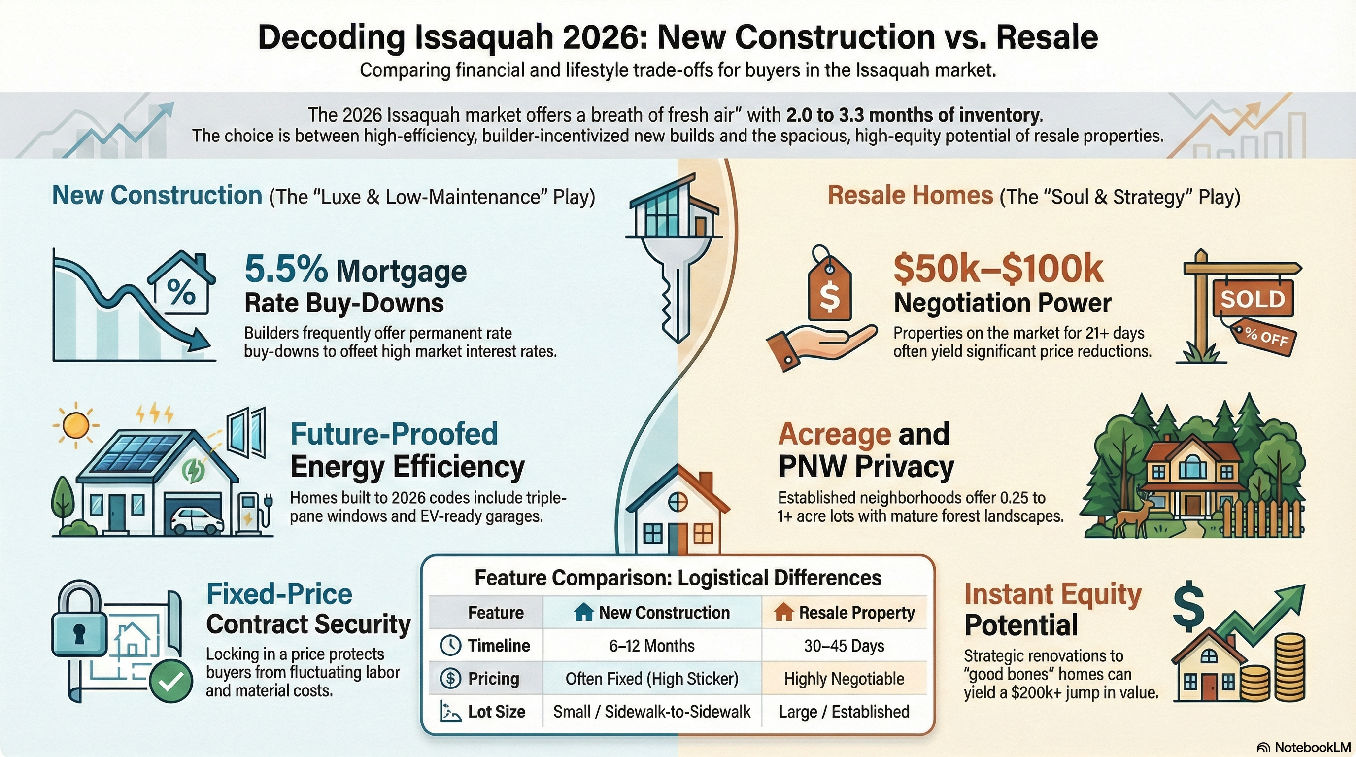New Construction vs. Resale: Decoding the 2026 Issaquah Market header image.