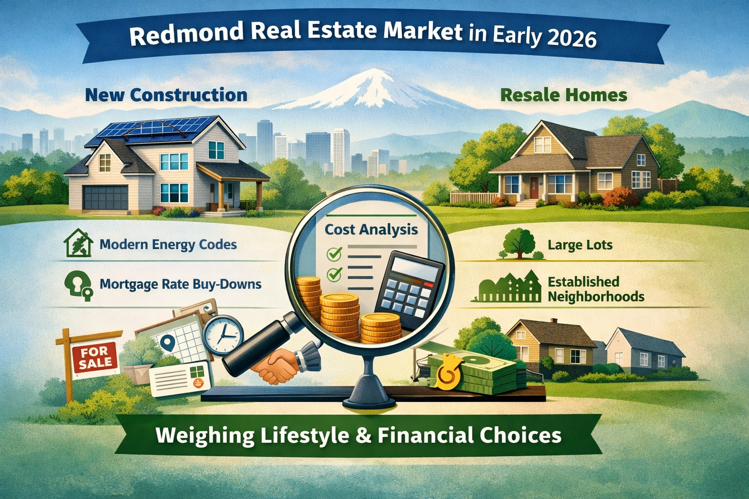 Redmond’s 2026 Market Reset: The Real Deal on New Construction vs. Resale header image.