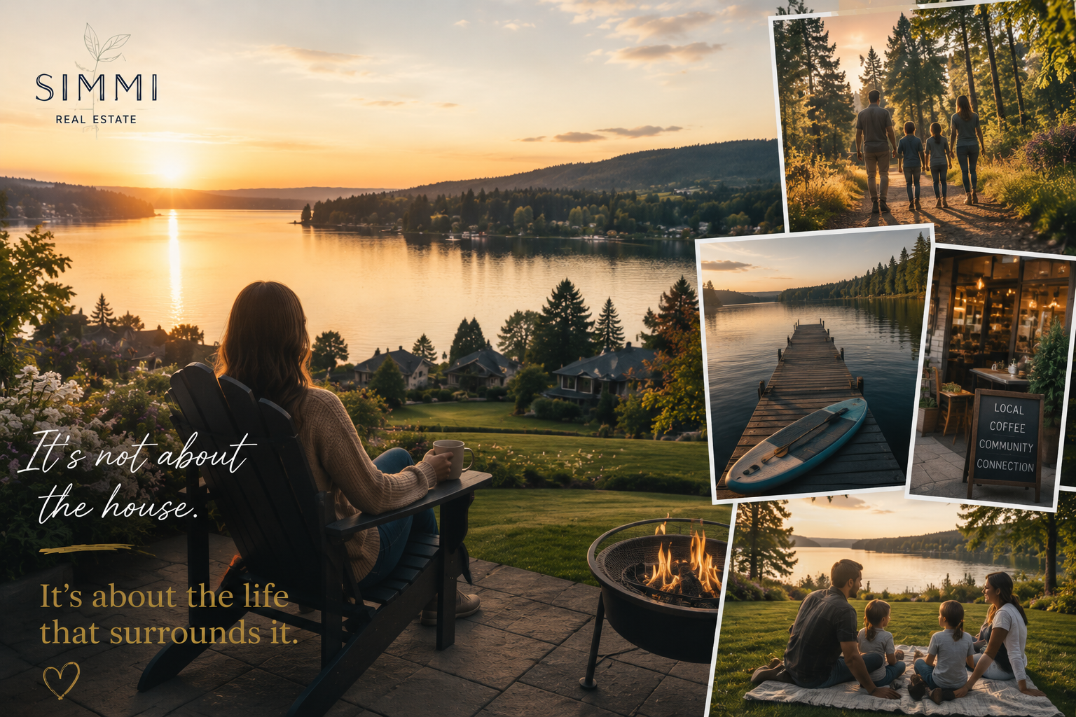 Modern Sammamish lifestyle image highlighting nature, community, family connections, and everyday happiness in 2026.