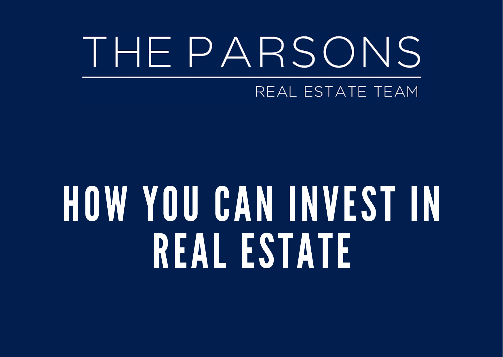 How You Can Invest in Real Estate header image.