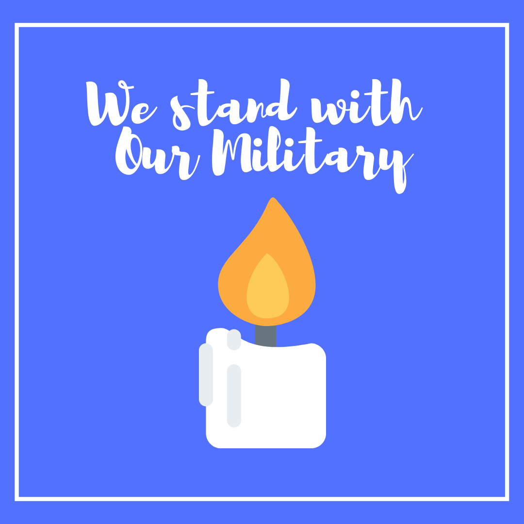 We Stand with Our Military header image.