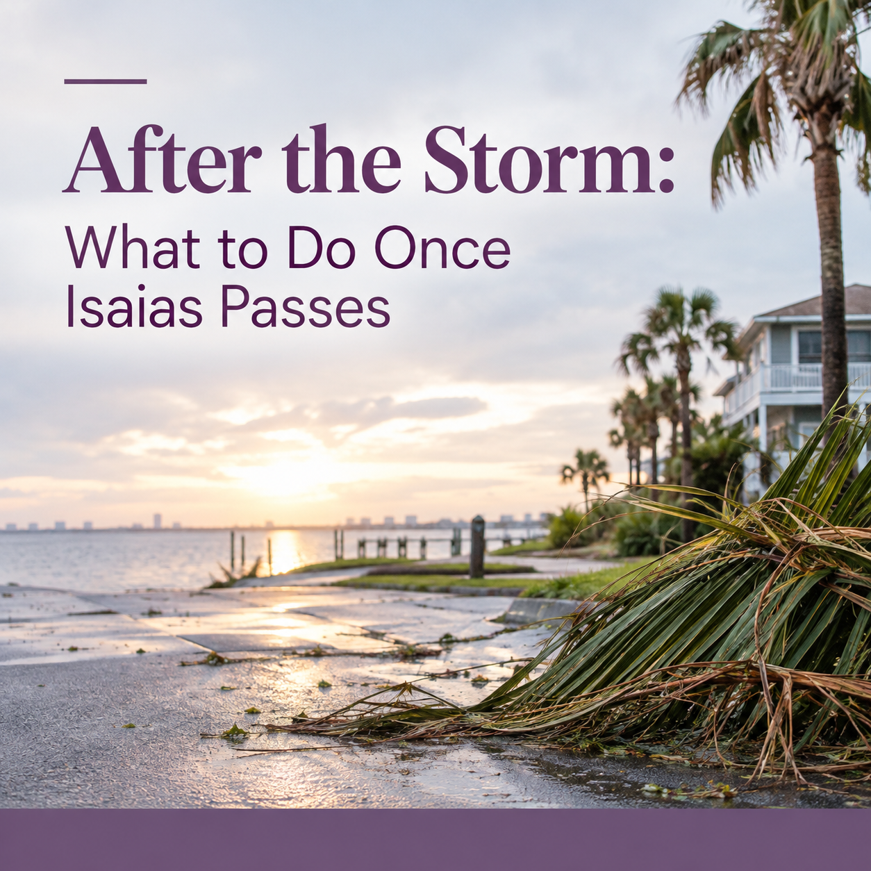 After the Storm: What to Do Once Isaias Passes header image.