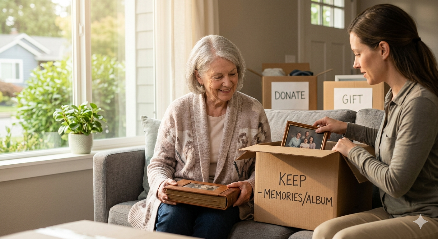 Downsizing with Dignity: A Guide for Seniors Transitioning to Assisted Living header image.