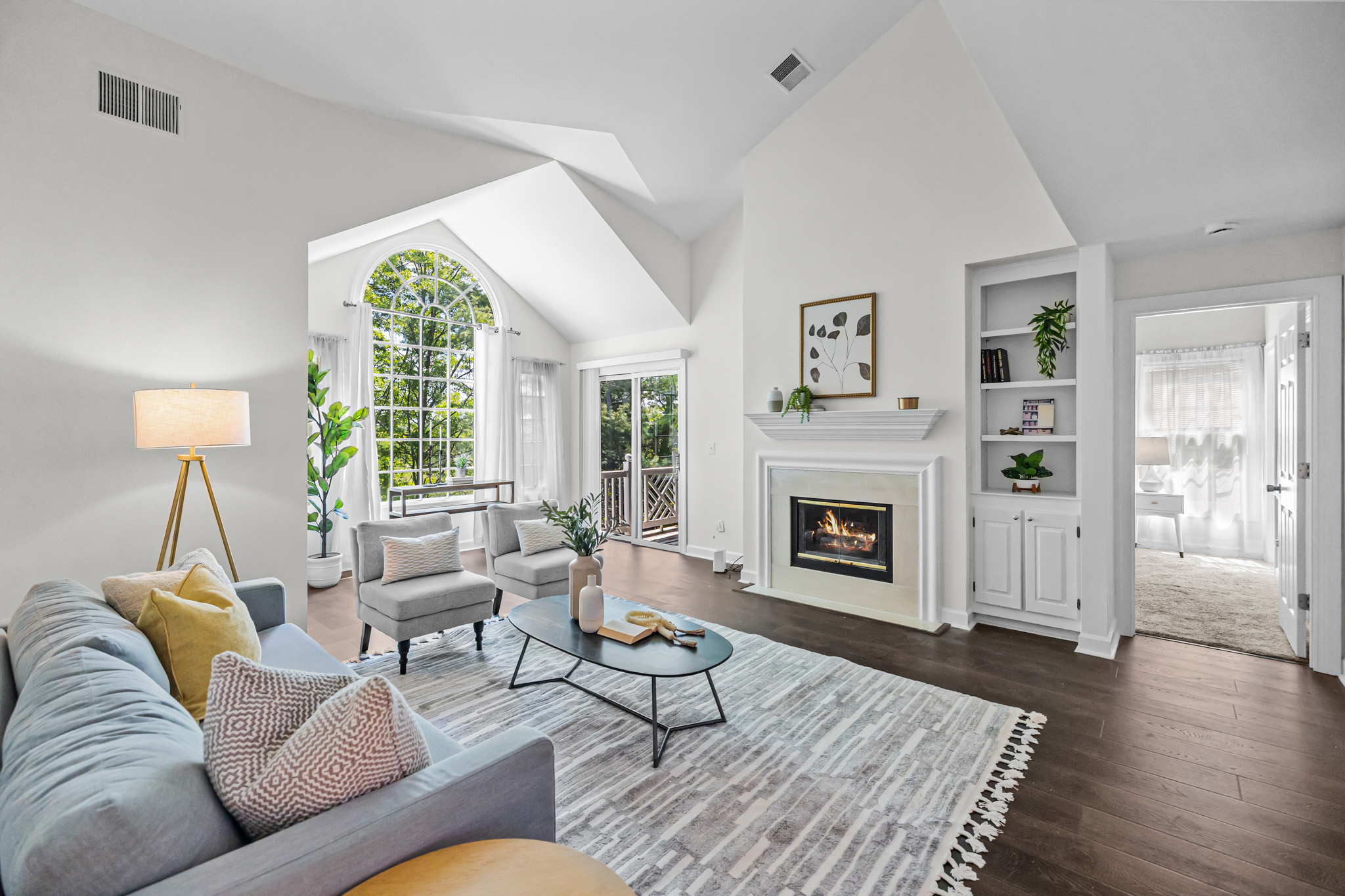 Bright open living room vienna virginia