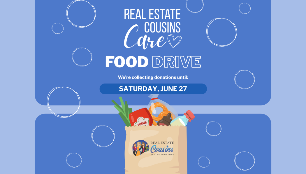 Real Estate Cousins Community Food Drive header image.