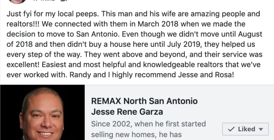 The Garza Home Team at RE/MAX North San Antonio Review header image.