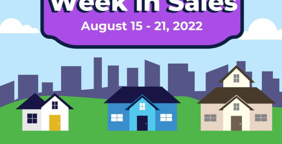Week in Sales August 15- 21 , 2022 header image.