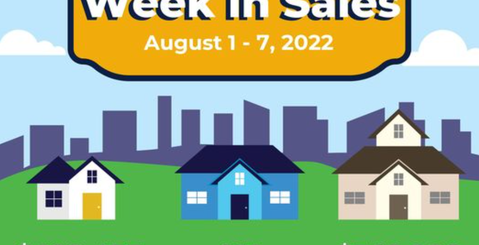 Week in Sales August 1-7 , 2022 header image.