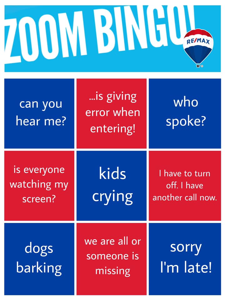 Zoom Bingo 🤣 header image.