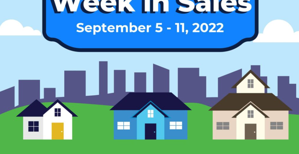 Week in Sales September 5 – 11 , 2022 header image.