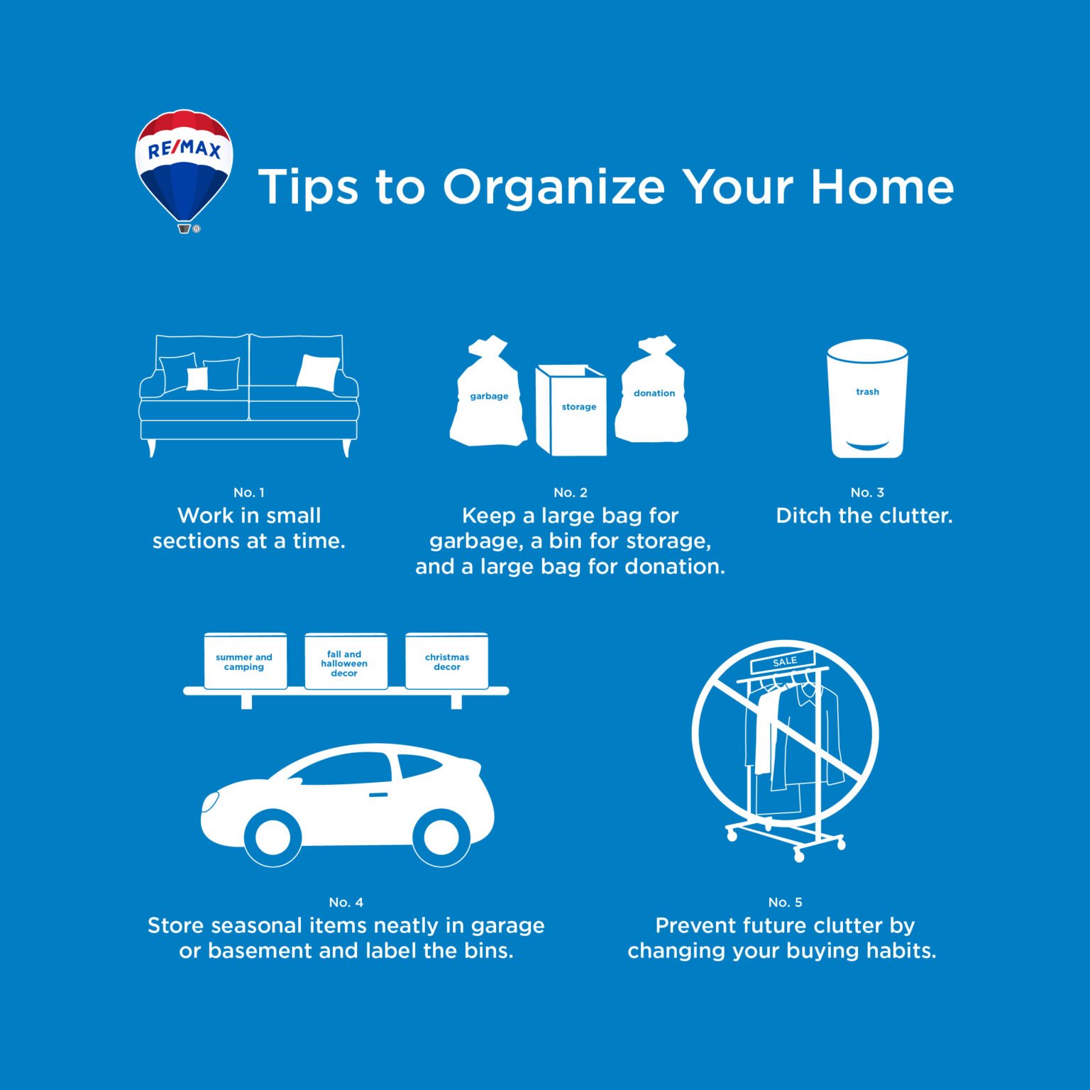 Tips to Organize Your Home header image.