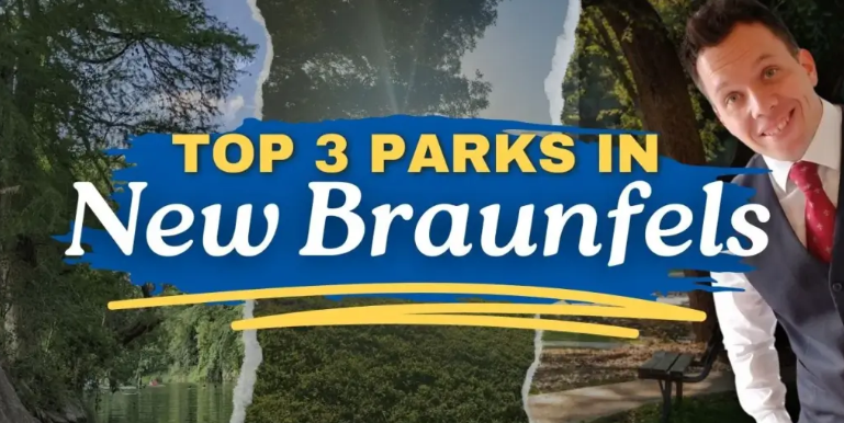 Top 3 Parks in New Braunfels TX: Nature & Family Fun header image.
