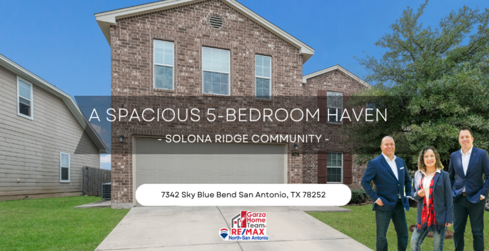 Discover Tranquility at 7342 Sky Blue Bend: A Spacious 5-Bedroom Haven in Solana Ridge, San Antonio, TX 78252 header image.