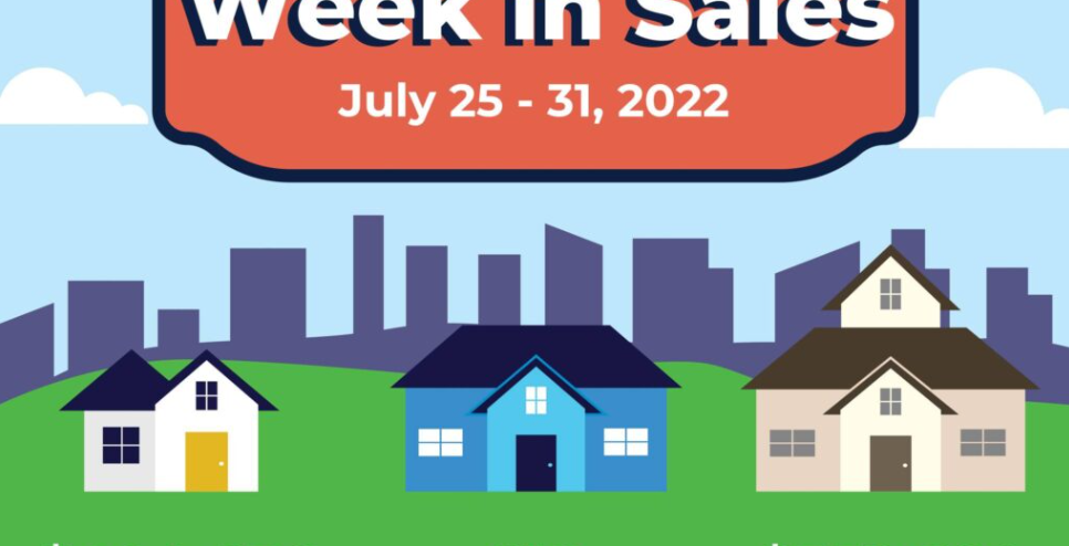 Week in Sales July 25– 31, 2022 header image.