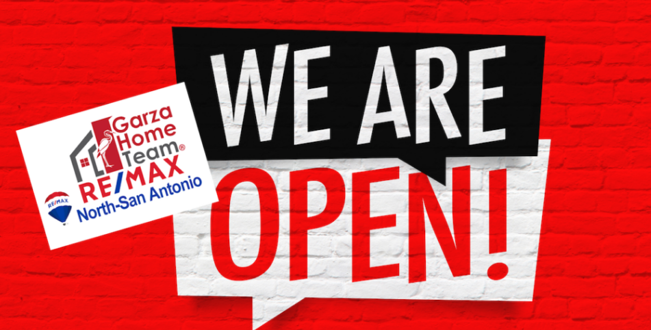 The Garza Home Team at RE/MAX North San Antonio is Open for Business header image.
