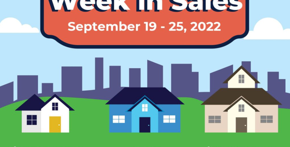 Week in Sales September 19 – 25 , 2022 header image.
