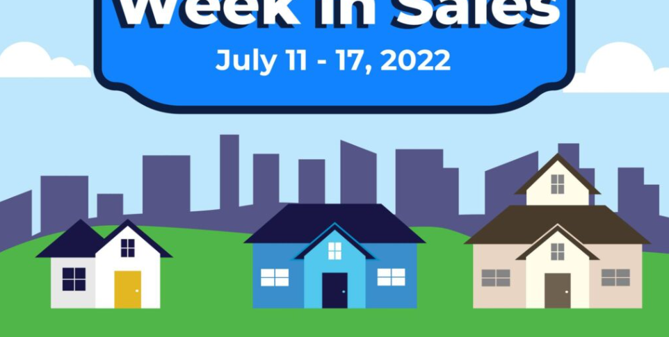 Week in Sales July 11 – 17, 2022 header image.