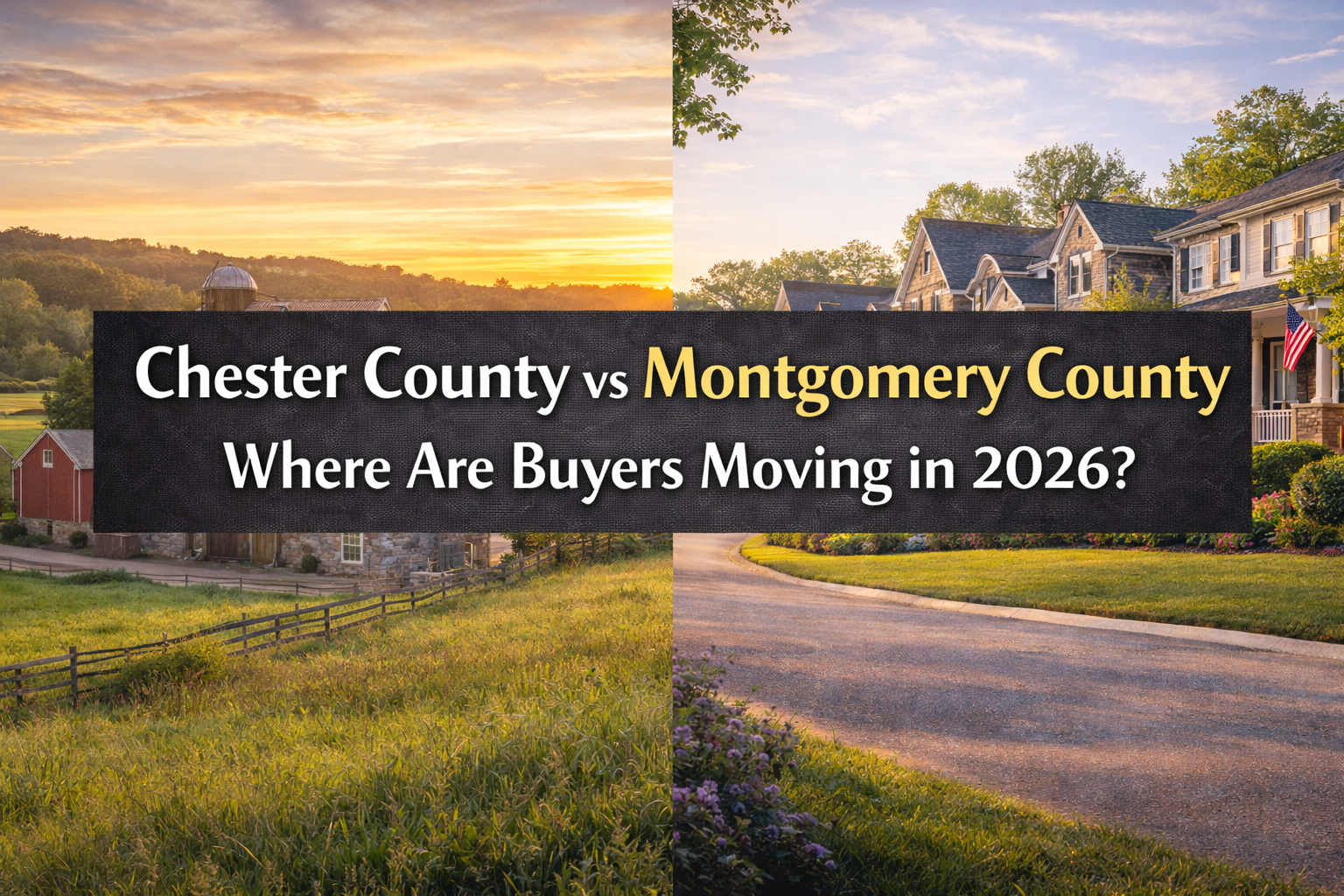 Chester County vs Montgomery County: Where Are Buyers Moving in 2026? header image.