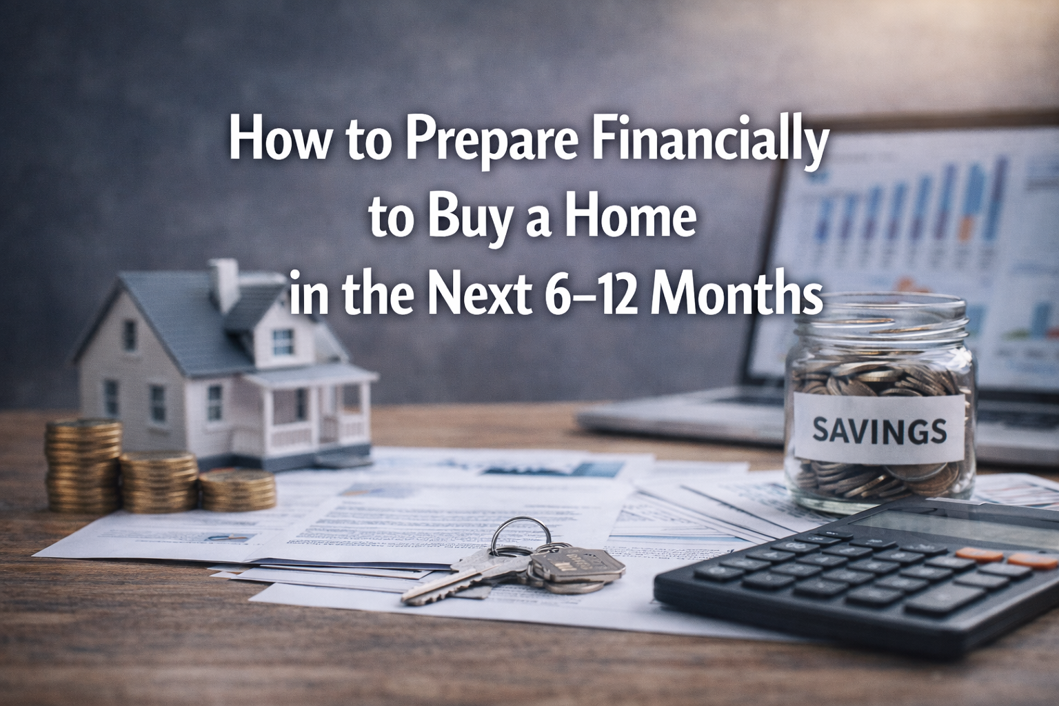 How to Prepare Financially to Buy a Home in the Next 6–12 Months header image.