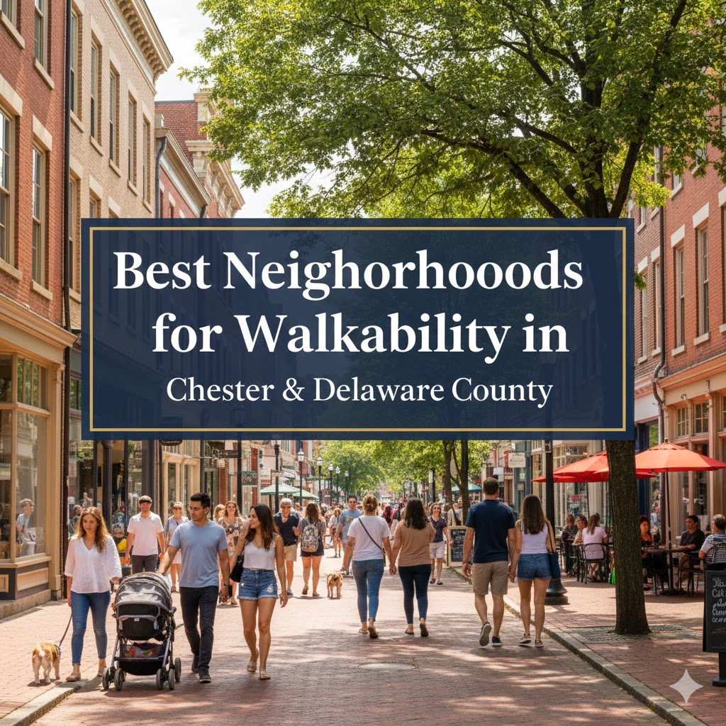 🚶‍♂️ Best Neighborhoods for Walkability in Chester & Delaware County header image.