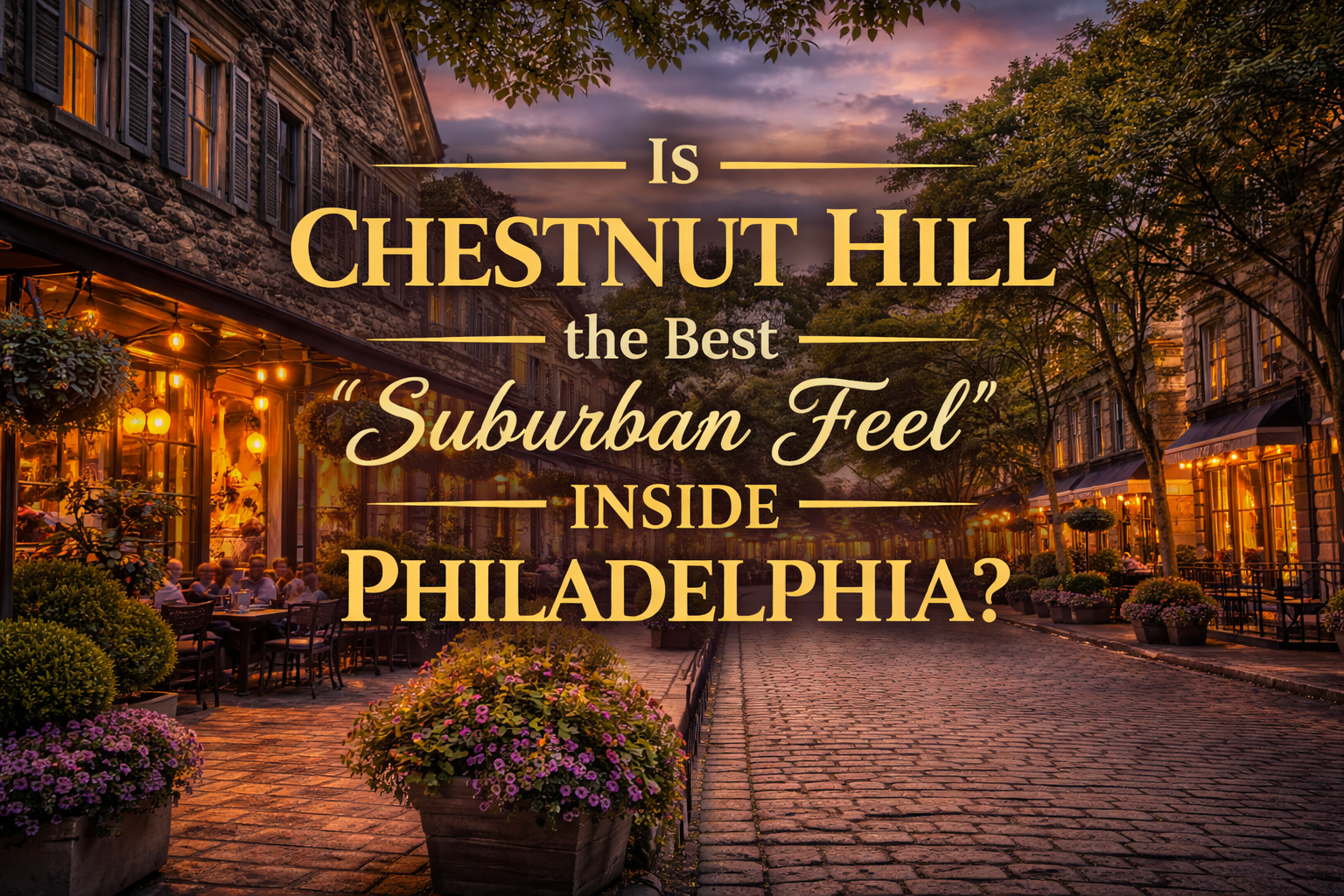 Is Chestnut Hill the Best “Suburban Feel” Neighborhood Inside Philadelphia? header image.