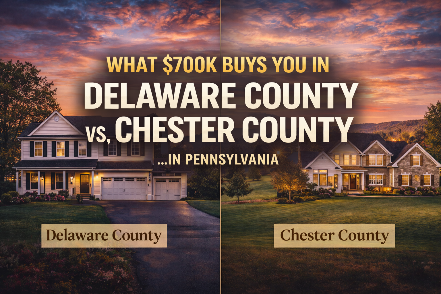 What $700K Buys You in Delaware County vs. Chester County header image.