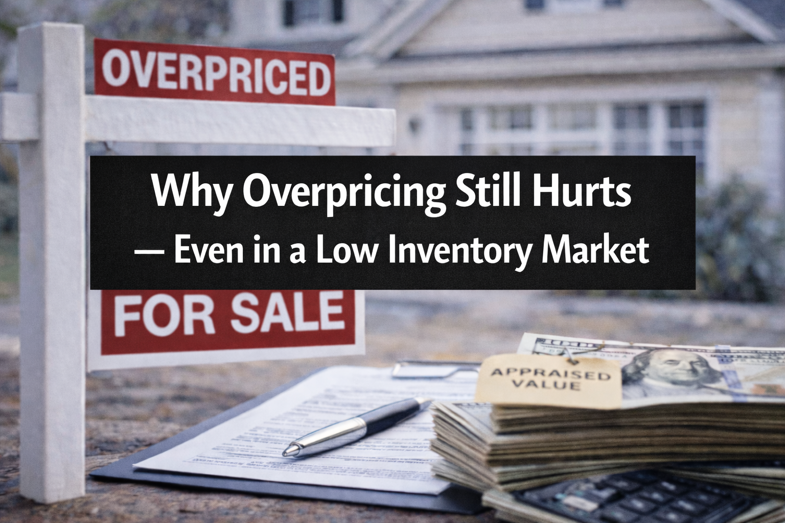 Why Overpricing Still Hurts — Even in a Low Inventory Market header image.