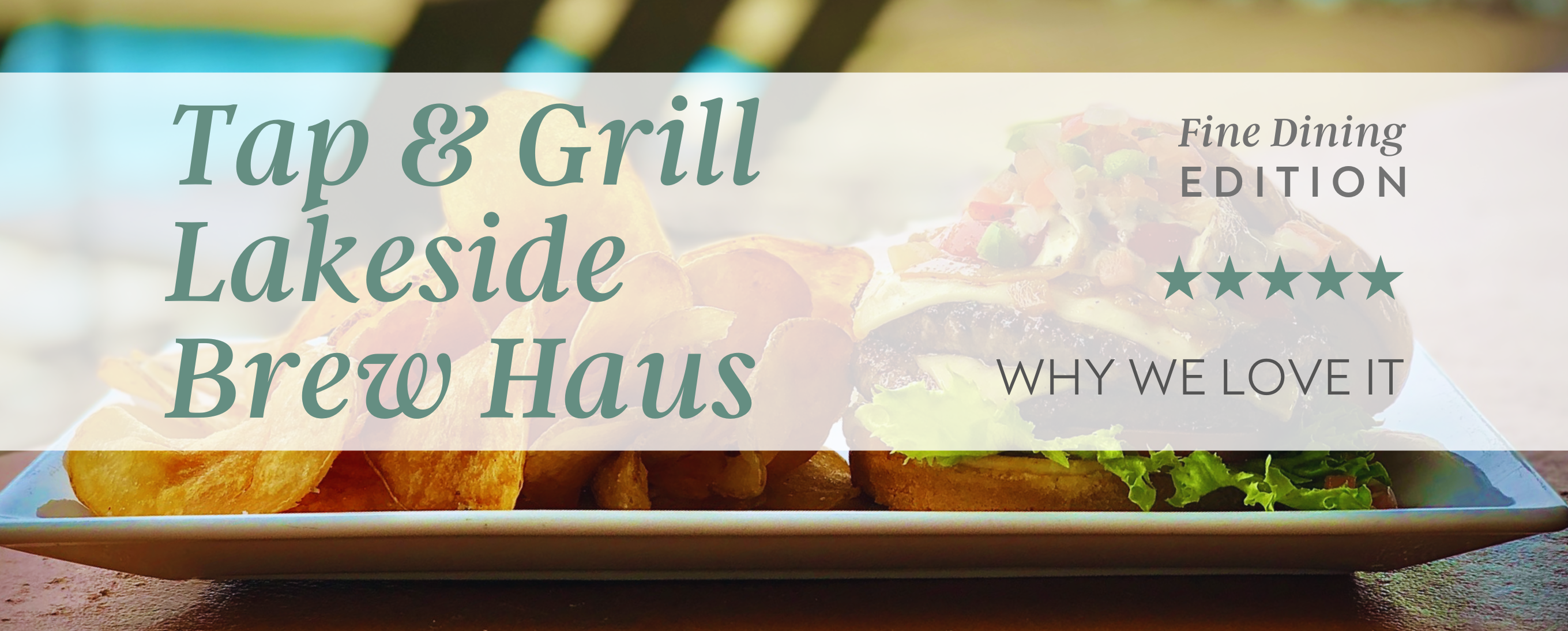 Dock to Dine: Tap and Grill Lakeside Brew Haus header image.