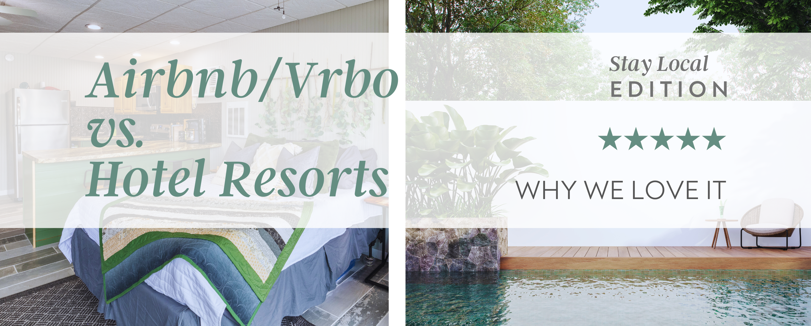 Where to Stay: Airbnb/Vrbo vs. Hotel Resorts Airbnb/VRBO vs. Hotel Resorts header image.