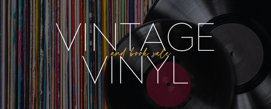 Vintage Vinyl & Book Sale header image.