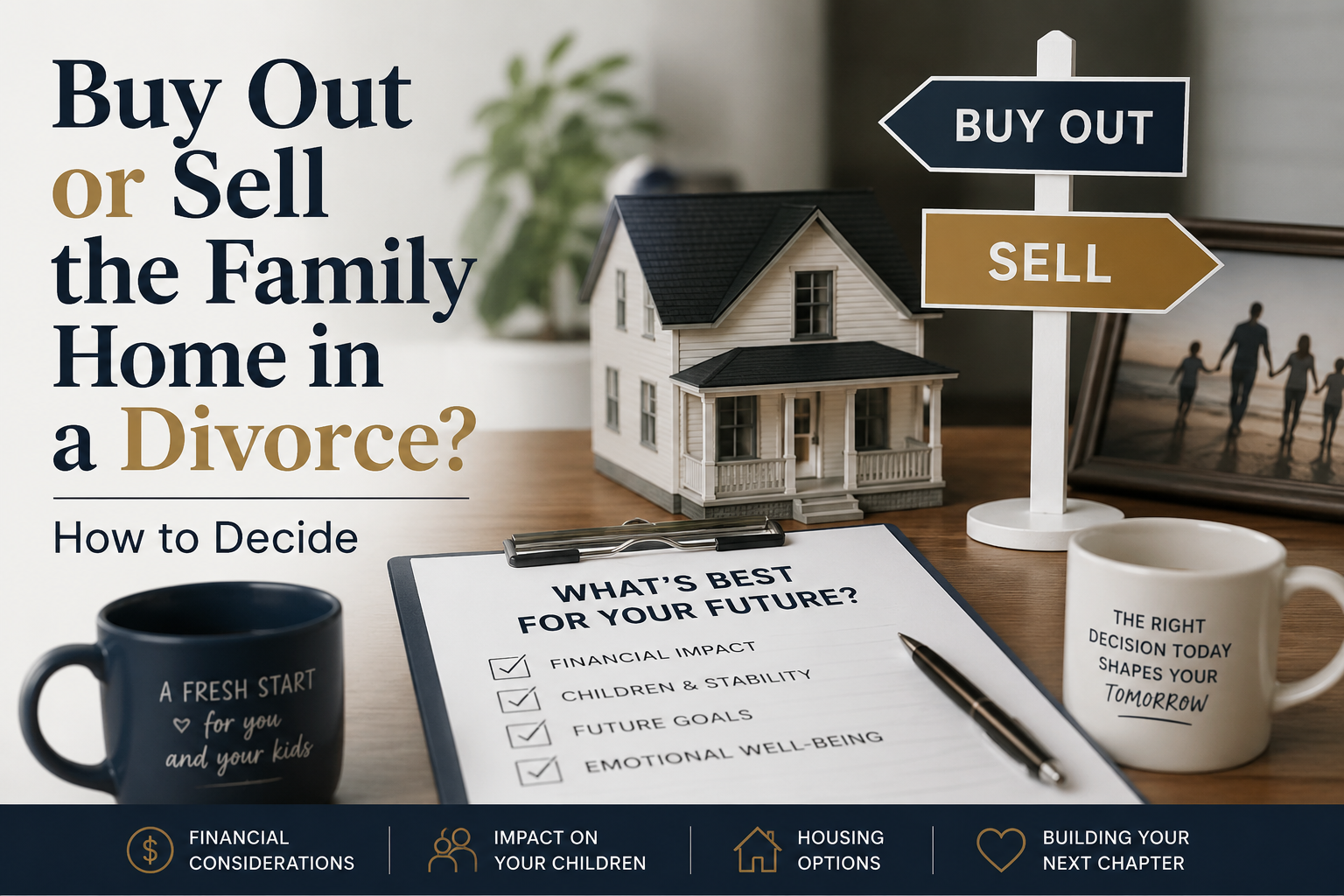 Buy Out or Sell the Family Home in a Divorce? How to Decide header image.