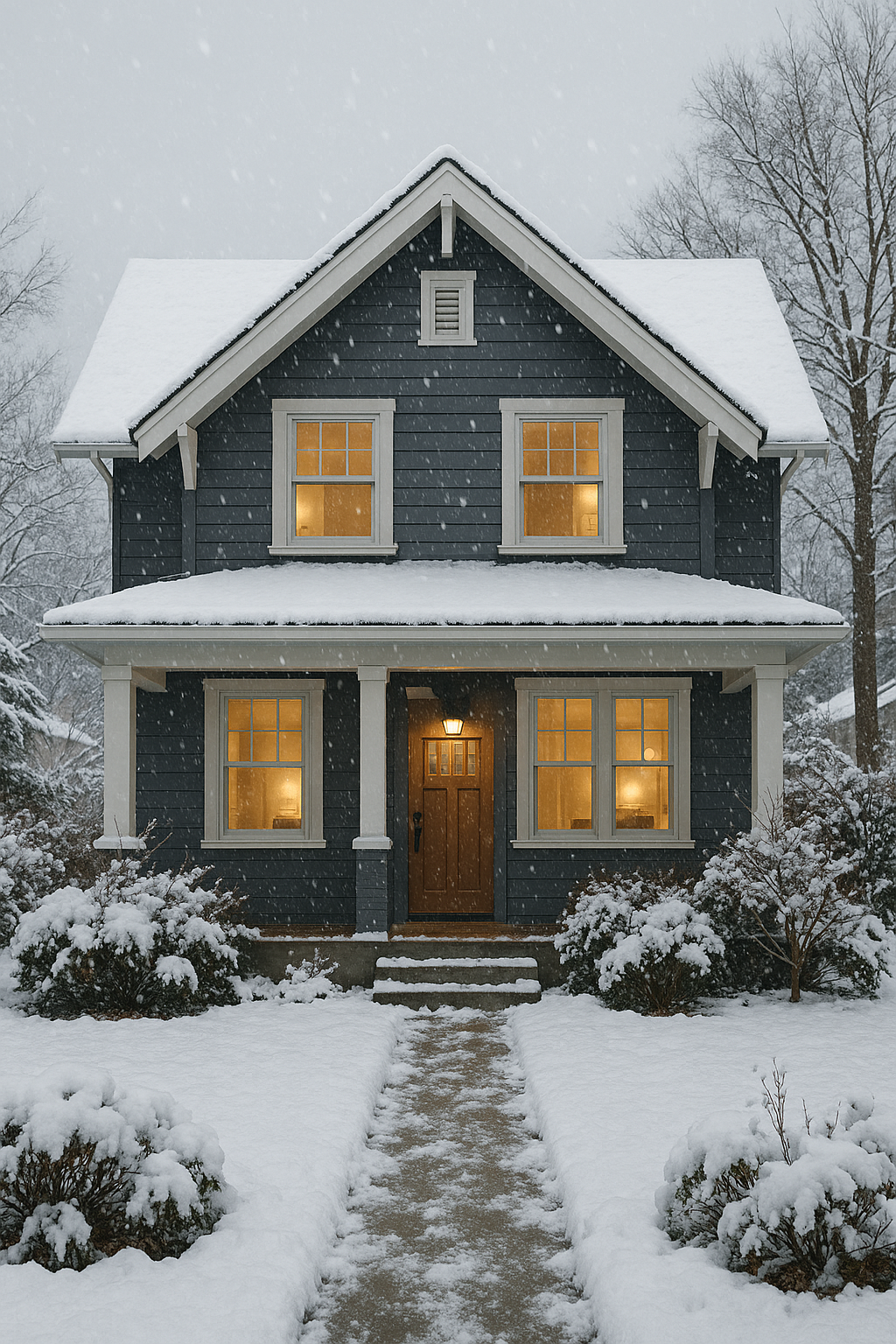 Snow cover home in wither