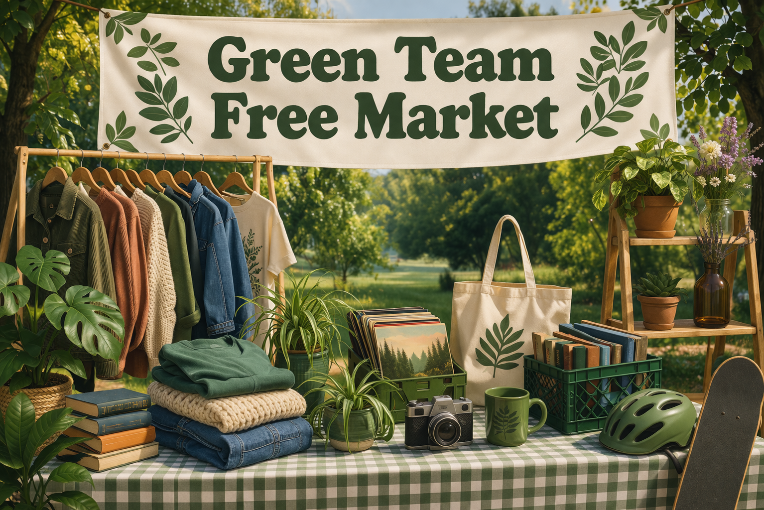 Green Team Free Market header image.