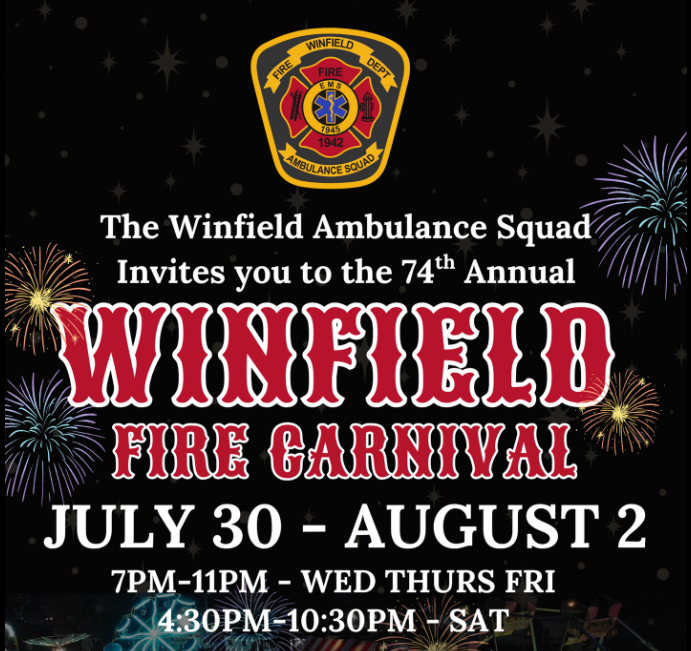 Winfield Fire Department Carnival header image.