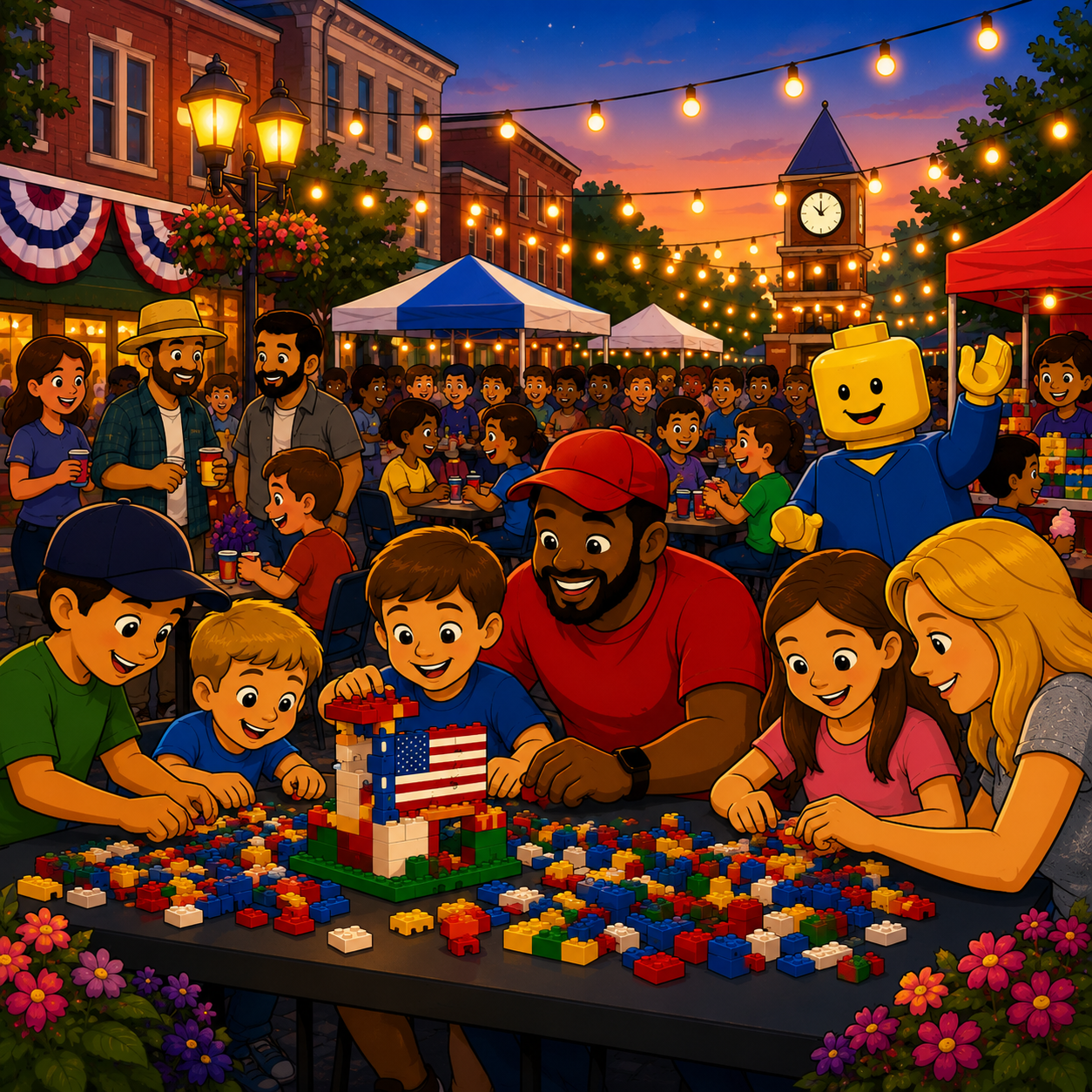 Family-friendly Downtown Cranford LEGO Night event celebrating creativity and community
