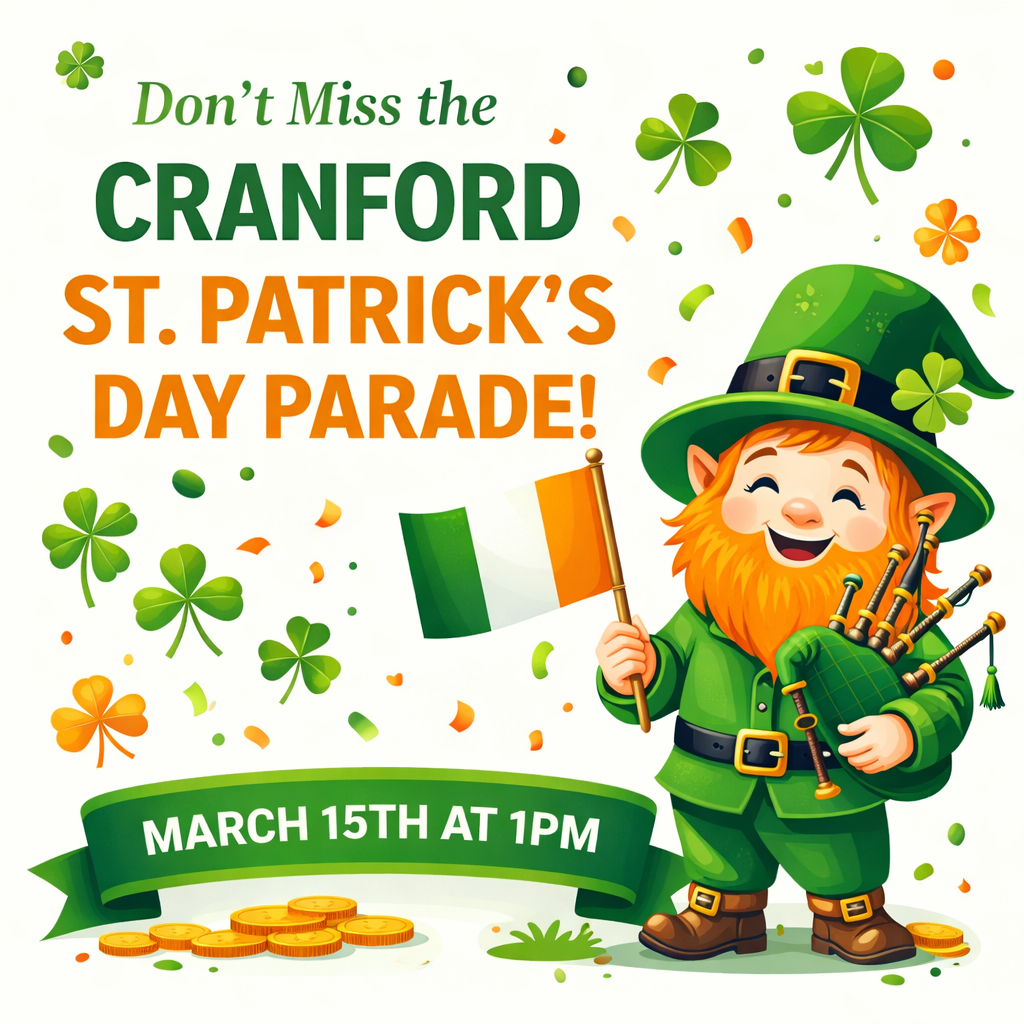 Cranford St. Patrick's Day Parade header image.