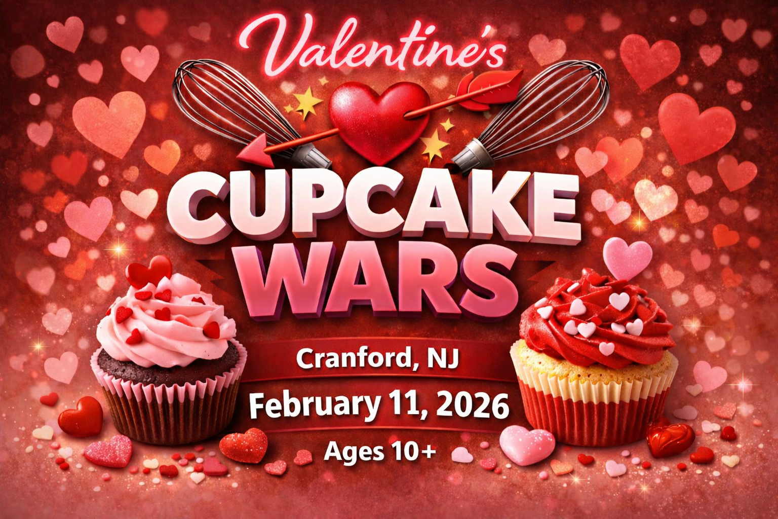 Valentine's Cupcake Wars header image.