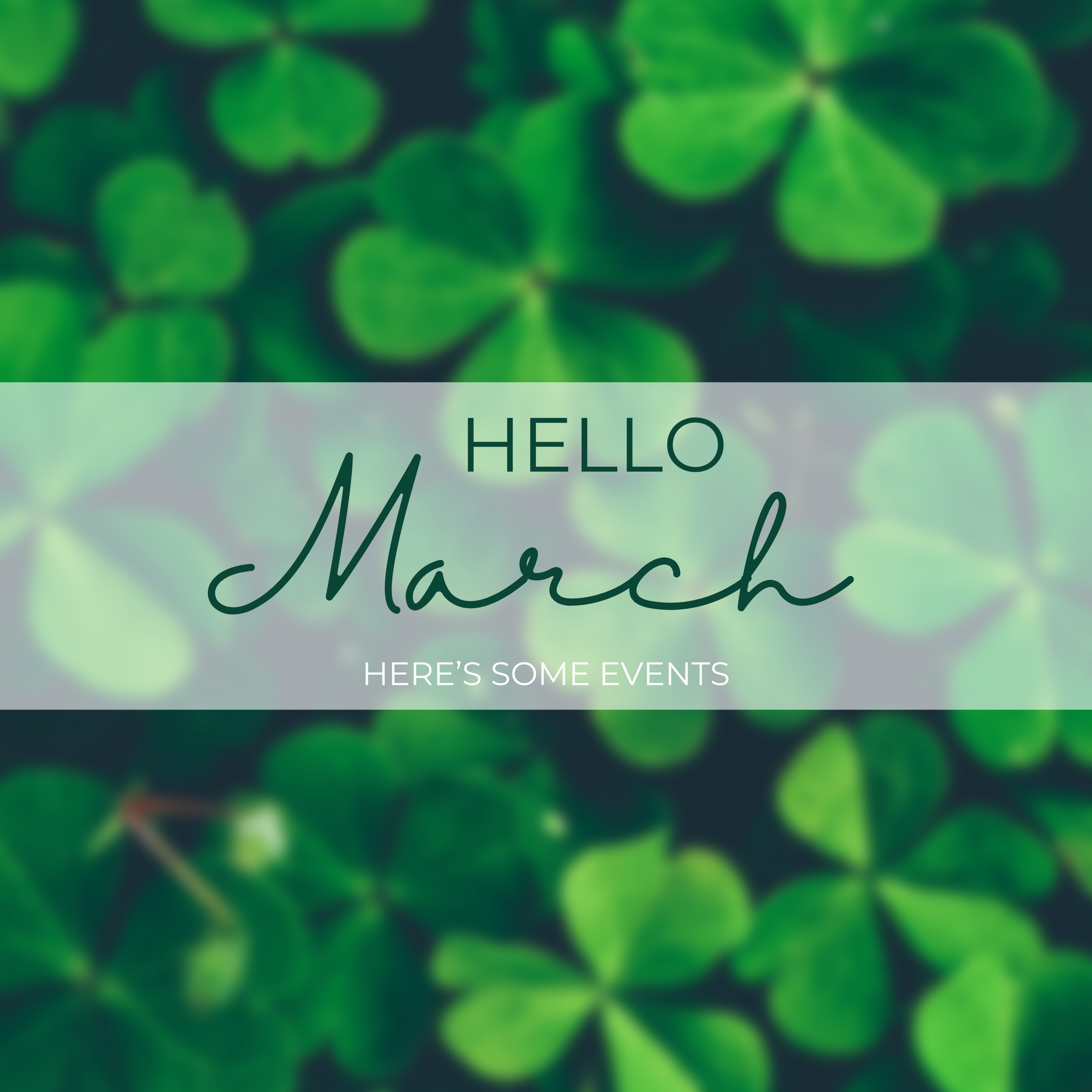 March Event Calander header image.