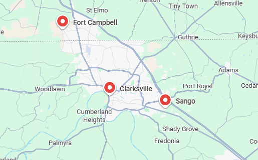 map of clarksville tn