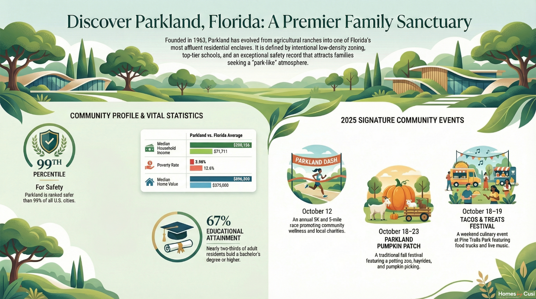 Parkland, Florida Real Estate Market Guide (2026) header image.