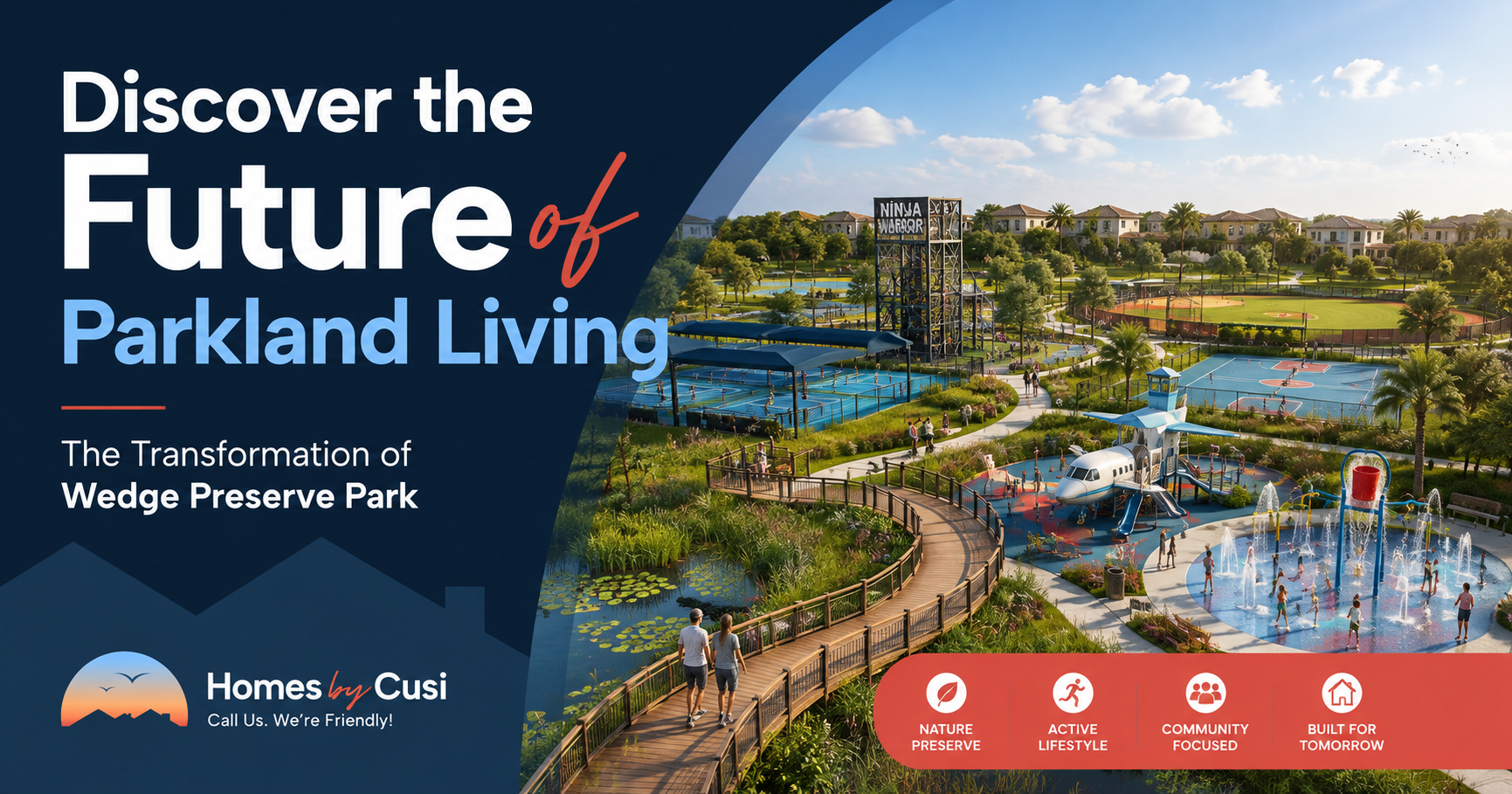 Discover the Future of Parkland Living: The Transformation of Wedge Preserve Park header image.