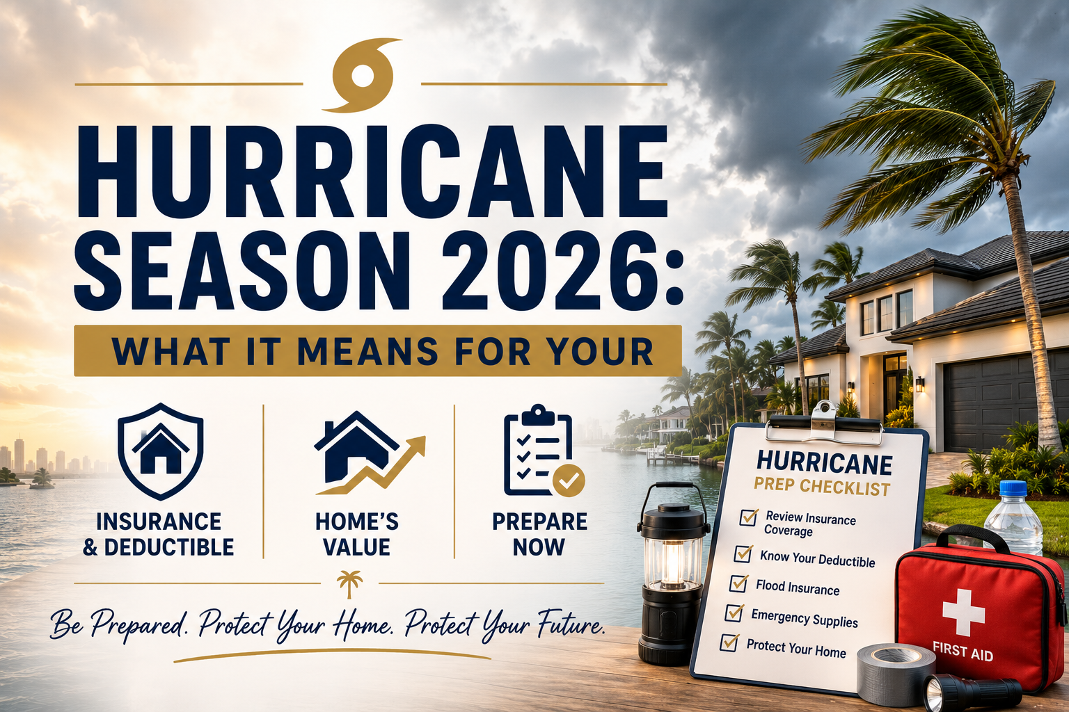 Hurricane Season 2026: What It Means for Your Insurance, Your Deductible, and Your Home's Value header image.