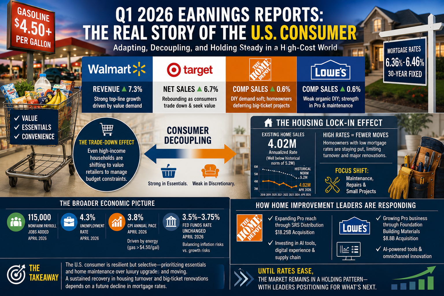 What Walmart, Target, Home Depot & Lowe’s Earnings Reveal About the 2026 Economy header image.